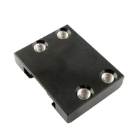 Support de montage en aluminium 6061 T6 anodisé noir, usiné CNC, imprégné de PTFE, avec verrou coulissant en acier inoxydable