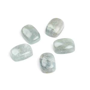 High Quality Natural <b>Aquamarine</b> 10x14mm Cushion Shape Cabochon Flat Back Calibrated Cabochon Loose Gemstones for Jewelry Making - Product Image 6