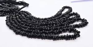 Perles de spinelle noire naturelle lisse en forme de pépite, 6-7 mm, perles de pierres précieuses de spinelle noire naturelle pour la fabrication de bijoux - Product Image 6