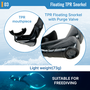 Aropec Snorkel Léger Pliable en TPR avec Valve de Purge pour la Plongée Sous-Marine et le Snorkeling - OEM/ODM/OBM - Product Image 4