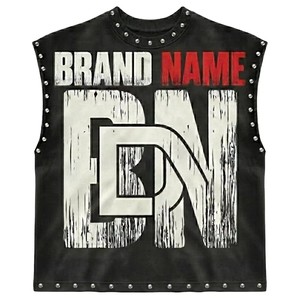 เสื้อกล้ามสไตล์วินเทจพิมพ์ลายกราฟิกแบบ DTG ตกแต่งด้วยคริสตัล ลุคย้อนยุคแบบฟอกสี  ไม่มีแขน  ใส่ได้ทั้งชายและหญิง  สตรีทแวร์ลำลอง - Product Image 1