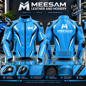 เสื้อแจ็คเก็ตมอเตอร์ไซค์หนังสีขาวสำหรับผู้ชาย พร้อมลายพิมพ์ปลาคาร์ฟที่แขนเสื้อ กันลม แจ็คเก็ตนักขี่มอเตอร์ไซค์แบบแข่ง แจ็คเก็ตหนังวัวคุณภาพพรีเมียม - Product Image 4