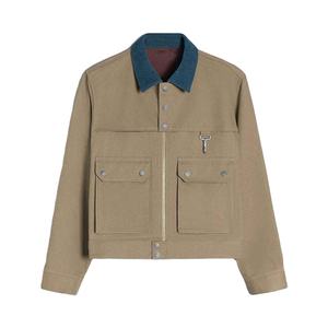 Veste de travail personnalisée en tissu, vestes décontractées tissées avec logo, doublées, vintage, décoration vintage, toile pour hommes pour le printemps - Product Image 6