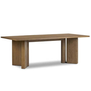 Mesa de Comedor Moderna de Madera Rosalyn, Diseño Rectangular Minimalista, Acabado Natural, Muebles de Comedor para el Hogar, Cocina y Restaurante - Product Image 2