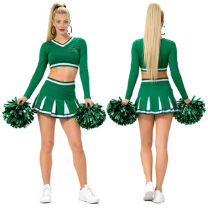 ชุดเชียร์ลีดเดอร์ Solid Traders Flash Cheer Performance Wear ผ้าโพลีเอสเตอร์ 100% พิมพ์ลายดิจิทัล ทรงยืดหยุ่น สวมใส่สบาย สำหรับผู้หญิง น้ำหนัก 240 กรัม - Product Image 1