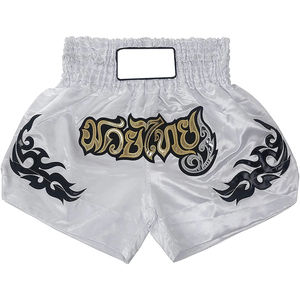 Pantalones Cortos de Muay Thai con Logotipo Personalizado, Pantalones Cortos de MMA para Entrenamiento de Artes Marciales, Ropa de Gimnasio para Adultos, Técnica de Lavado, Malla, Pantalones Cortos de MMA - Product Image 5