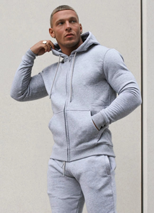 Service OEM ODM disponible pour les ensembles de survêtements sportifs d'hiver pour hommes, couleur personnalisée de haute qualité, respirant, à capuche, 100% polyester - Product Image 2