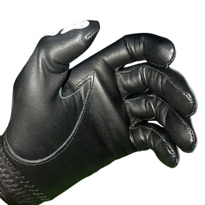 Gant de golf unisexe en cuir Cabretta véritable de haute qualité, imprimé squelette noir, doux, antidérapant, avec fermeture auto-agrippante, pour le sport et les activités de plein air - Product Image 5