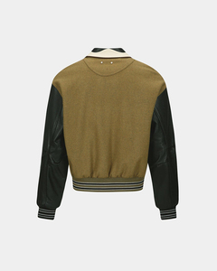 Blouson Bomber Homme Automne Hiver Style Urbain Broderie Frontale Design Contrastant Panneaux Contrastants Réversible Coupe Boxy Coupe Basse Coupe-Vent - Product Image 2