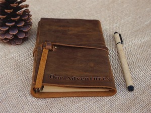 Handmade Personalized Adventure Leather <b>Notepad</b> Hardcover 200 Pages Vintage Travel Gift - Product Image 2