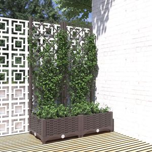 Macetas y Jardineras Grandes de Polipropileno Marrón para Jardín, Serie de Macetas para Flores - Product Image 1