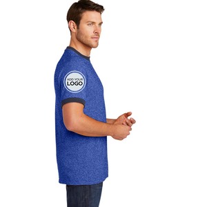 T-shirts Ringer en Jersey 100% Coton avec Impression de Votre Propre Logo de Marque, T-shirts en Coton Peigné - Product Image 1