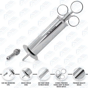 Jeringa de Aspiración Dental con Punta Tri-Stream Cromada, Irrigación Fácil y Segura, Sin Látex, Manual, de Acero Inoxidable - Product Image 5