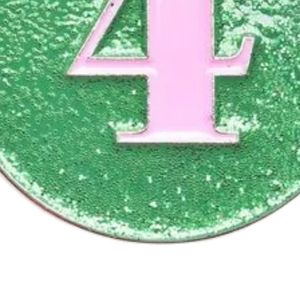 Pretty Girl Number 4 Lapel Pin <b>Green</b> Pink <b>Glitter</b> Round Number Brooch Decorative Women Fashion Accessory for Events Gifts - Product Image 3