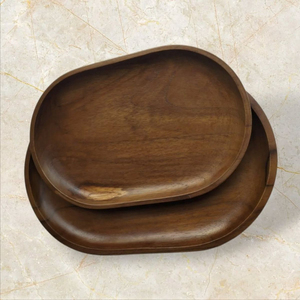 Stylish Round <b>plate</b> Oval Wooden Serving <b>Plate</b> Handmade Minimalist Design Solid Color Dishes & <b>Plates</b> Mango serving <b>plate</b> - Product Image 4