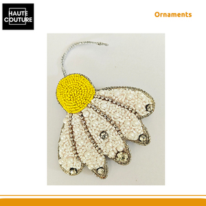 Fabriqué en Inde, ornements festifs suspendus en forme de patte, brodés à la main, pour la décoration de la maison, avec perles et strass, en promotion - Product Image 2