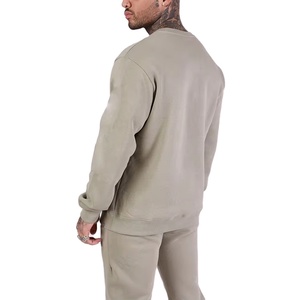 Custom Winter 100% Cotton <b>Sweat</b> suit <b>Set</b> for Men Oversized Crewneck Sweatshirt Jogger with Print Pattern Fleece Tracksuit - Product Image 2