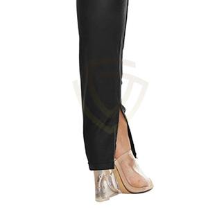 Pantalones de Cuero Genuino de Cintura Alta para Mujer, Diseño Invernal Personalizado ODM, Transpirables, de Primera Calidad - Product Image 6