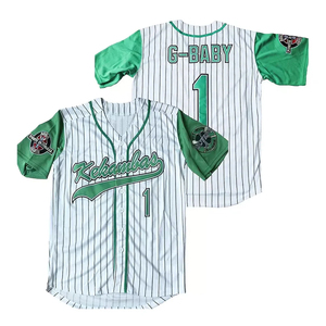 Maillot de baseball imprimé par transfert thermique, OEM, vêtements d'équipe personnalisés, manches courtes, grande taille, séchage rapide, respirant, t-shirt de sport - Product Image 1