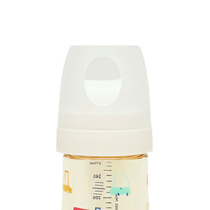 Biberón con diseño de coche Bobdog, 270 ml, color blanco crema, anticólicos, sin BPA, cuello ancho, fácil agarre, tapa de fácil apertura, marcas claras - Product Image 3
