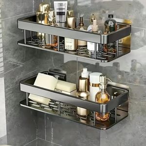 Organizador de Baño de Aluminio para Montar en la Pared, Estante Flotante para Gabinete de Baño, Estante de Gran Capacidad para Pared - Product Image 1