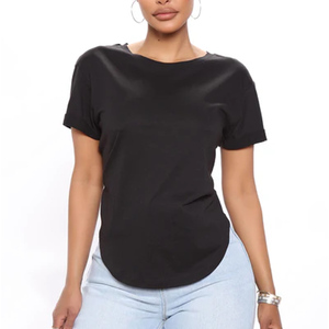 T-shirts pour femmes super vendus, 100% coton jersey molletonné, col rond, coupe classique, manches courtes, impression numérique écologique - Product Image 1