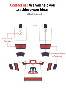 Maillot de hockey sur glace personnalisé en twill brodé camouflage, maillot de hockey sur glace sur mesure - Product Image 4