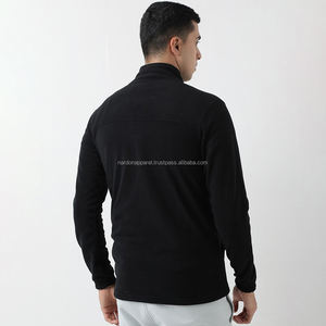 Nardon Apparel, chaquetas de lana Polar transpirables con contraste de Color negro personalizado para hombres, buena venta de ropa usable OEM - Product Image 2