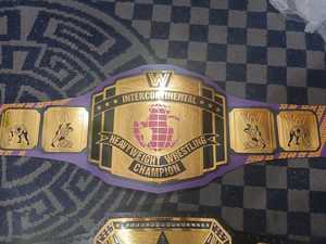 Cinturón de Campeonato Intercontinental de Lucha Libre de Peso Pesado, Correa Impresa de Cuero Grueso con Placas de Latón de 2mm - Product Image 6