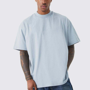 Camiseta Boxy Corta de Algodón Pesado con Hombros Caídos para Hombre - Product Image 6