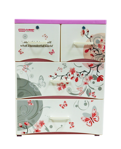 Meuble de rangement floral multifonctionnel à 4 niveaux en plastique moulé par injection, étanche et durable, pour chambre et salon - Product Image 4