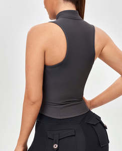 Veste ajustée zippée côtelée - Extensible dans quatre directions - Gris graphite - Product Image 2