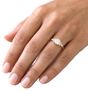 Bague de Fiançailles Minimaliste Solitaire en Or Massif 14K avec Diamant Moissanite Rond ou Marquise, Qualité DEF Couleur VS VVS Clarté, Vente en Gros - Product Image 6