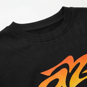 Ensemble 2 pièces pour femme en coton noir, t-shirt et short, avec imprimé lettres orange, coupe ample, décontracté, pour le printemps et l'été - Product Image 4