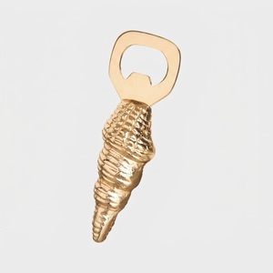 Ouvre-bouteille vintage en laiton |   Décapsuleur manuel robuste à poignée dorée côtelée pour bar, maison, cadeaux de mariage, vente en gros - Product Image 5