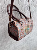 Tas Selempang Kulit Ukiran Tangan Kustom Grosir, Tas Gypsy Boho Buatan Tangan, Tas Batu Warna Turquoise Gaya Barat