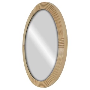 Modern <b>Round</b> <b>Wall</b> <b>Mirror</b> Solid Wood Frame Handmade Contemporary Design Decorative <b>Mirror</b> for Living Room Bedroom REHMAN CRAFT - Product Image 4