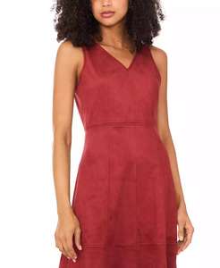 Robe midi sans manches col V cousue pour femmes | Vince Camuto - Product Image 2