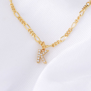 Collar con Colgante de Circonita con Letra Inglesa, Estilo Europeo Americano, Diseño de Nicho, Versátil, Ligero y de Lujo, para Clavícula - Product Image 2