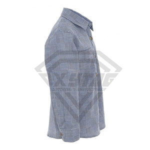 Camisa de vestir premium con cuello alto, estilo bávaro alemán, con estampado a cuadros, manga larga, de algodón, para hombre, ideal para el Oktoberfest alpino. - Product Image 6