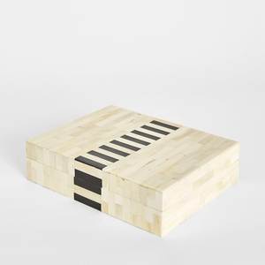Black White Floral Bone Inlay <b>Keepsake</b> <b>Box</b> Handmade Home Decor Storage Elegant Bone Inlay Floral Pattern <b>Box</b> Decorative Jewelry - Product Image 2