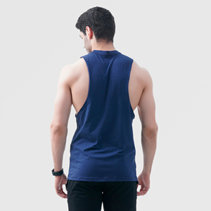 Débardeur sans manches bleu marine pour homme, col rond, tricoté, uni, décontracté, pour l'entraînement, la salle de sport, le quotidien - Product Image 4