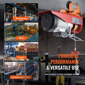 Carrello Elettrico Manuale con Capacità di 1100 Libbre/0,5 Tonnellate, Modelli PA200 PA250 PA300 PA400 PA500, Carrello a Doppia Ruota per Sollevamento - Product Image 6