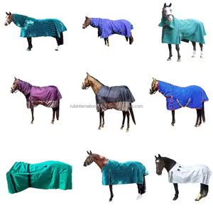 Rub International Couvertures d'hiver pour chevaux les plus vendues en tissu polaire et pur coton, de luxe, faites à la main, avec double fermeture frontale sur la poitrine, lavables en machine - Product Image 4