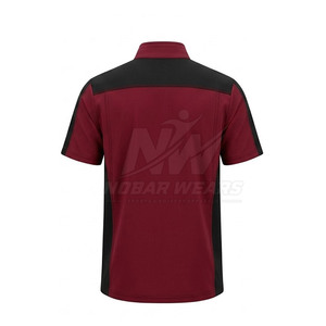 Half Zip Workwear <b>Scrub</b> <b>Top</b> With Modern Stand Collar Short Sleeves Practical Design And Comfortable Fit For Healthcare - Product Image 4
