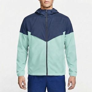 Chaqueta cortavientos con capucha para hombre, ligera, con cremallera, deportiva, informal, para exteriores, a prueba de viento, para primavera y otoño - Product Image 1