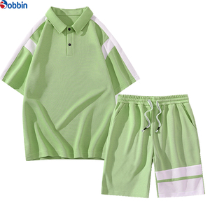 Conjunto Corto Personalizado para Hombre, Camisetas Polo Holgadas de Verano de Alta Calidad, Traje Deportivo Informal con Parches, Conjunto Deportivo para Correr de Manga Corta - Product Image 3