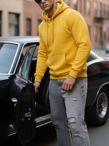 Sweat-shirts d'hiver pour hommes fabriqués par OEM, à séchage rapide, en polaire, mélange polyester/coton, haute qualité, vêtements décontractés, vente en gros - Product Image 6