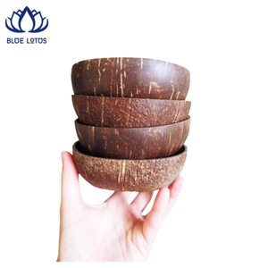 [MEILLEURES VENTES] |   Ensemble de bols en bois de coco écologiques, végétaliens et biologiques, à motif floral sculpté, pour salades et smoothies, du Vietnam - Product Image 3