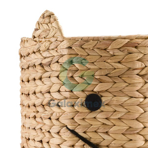 Cesta de almacenamiento para niños más vendida, cesto de lavandería de mimbre de jacinto de agua de plástico, tela de Metal para uso en el baño, niños en la escuela - Product Image 5